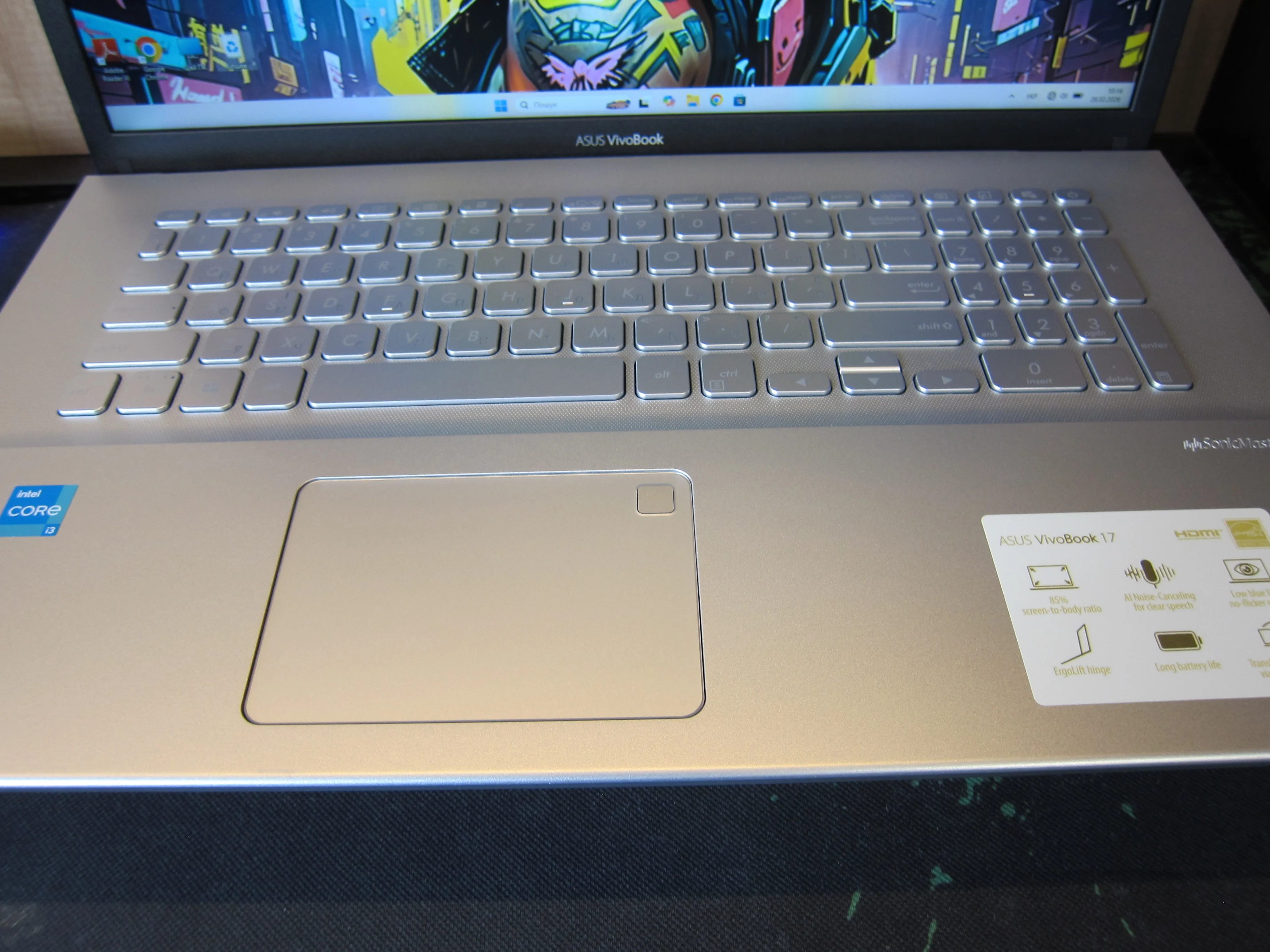 AsusVivoBook K1703Z 17.3"FHD/10 ядерный Intel 1220P4.40 Ram16 Wind 11